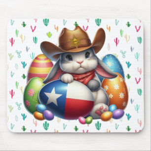Tapis De Souris Shérif de lapin du Texas/sud-ouest de Pâques