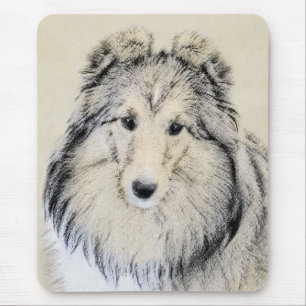 Tapis De Souris Shetland Sheepdog Painting - Cute Original Dog Art