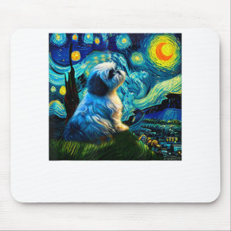 Tapis De Souris Shih Tzu Funny, Chien, Van Gogh,
