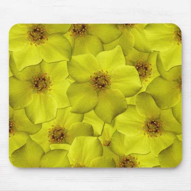 Tapis De Souris Shrubby Cinquefoil Motif sans couture (Devant)