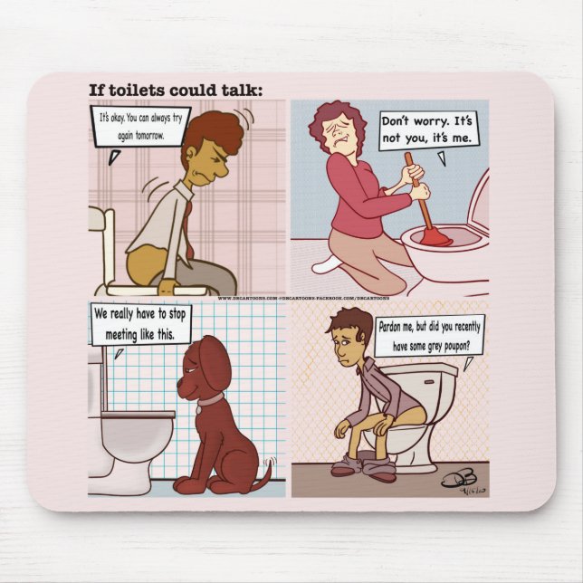Tapis De Souris Si Des Toilettes Pouvaient Parler Pad Souris (Devant)