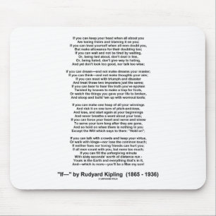 Tapis De Souris Si Poème De Rudyard Kipling (Poème Inspirationne