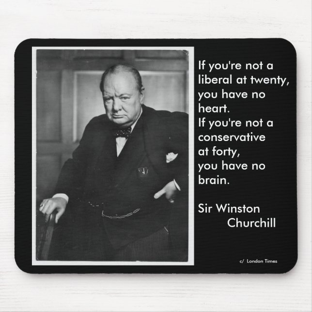 Tapis De Souris Si vous n'êtes pas un libéral à vingt… (Devant)