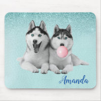 Sibérie Husky Chien Blue Bubble Gum