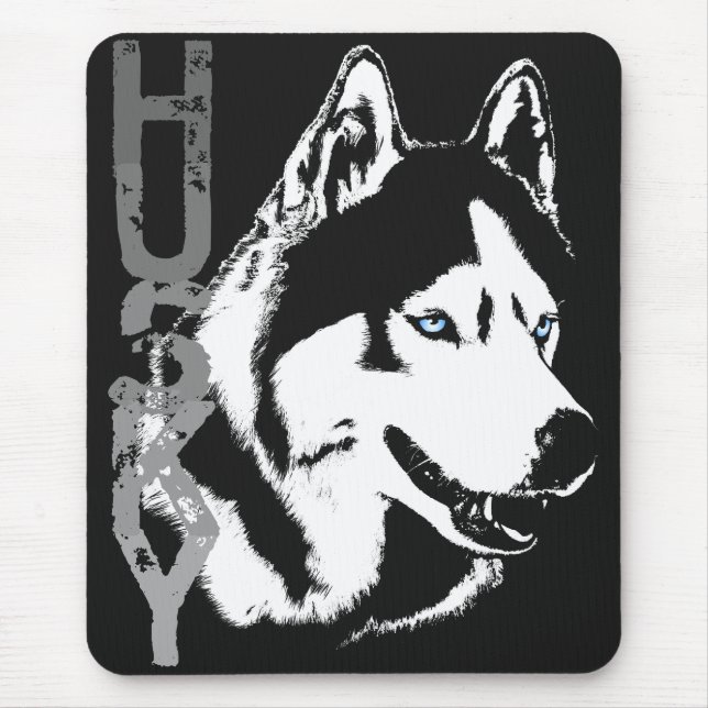 Tapis De Souris Sibérie Husky Mousepad Cadeaux Malamute Wolf Chien (Devant)