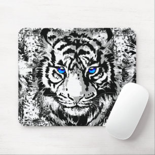 Tapis De Souris Sibérie Tigre Blanc - Tiger Blue Eyes Mousepad