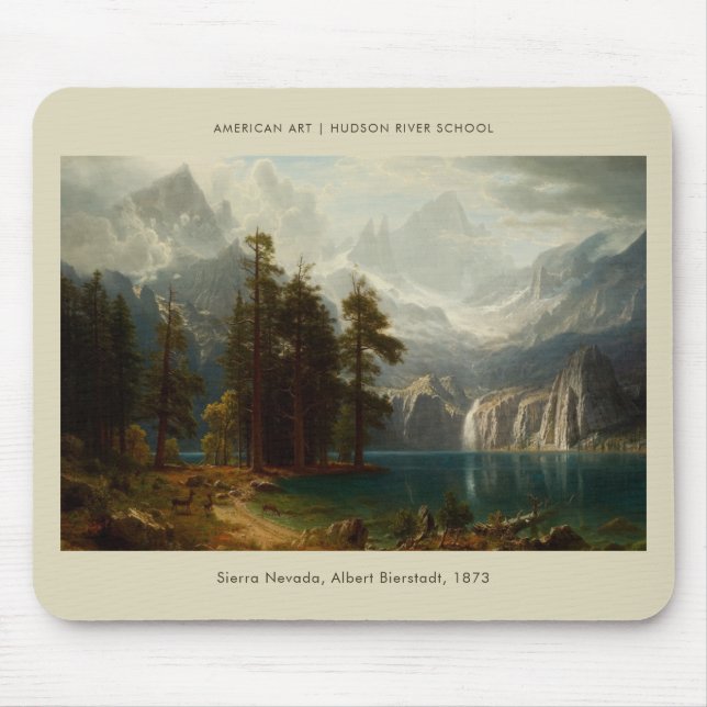 Tapis De Souris Sierra Nevada Albert Bierstadt Peinture Paysage (Devant)