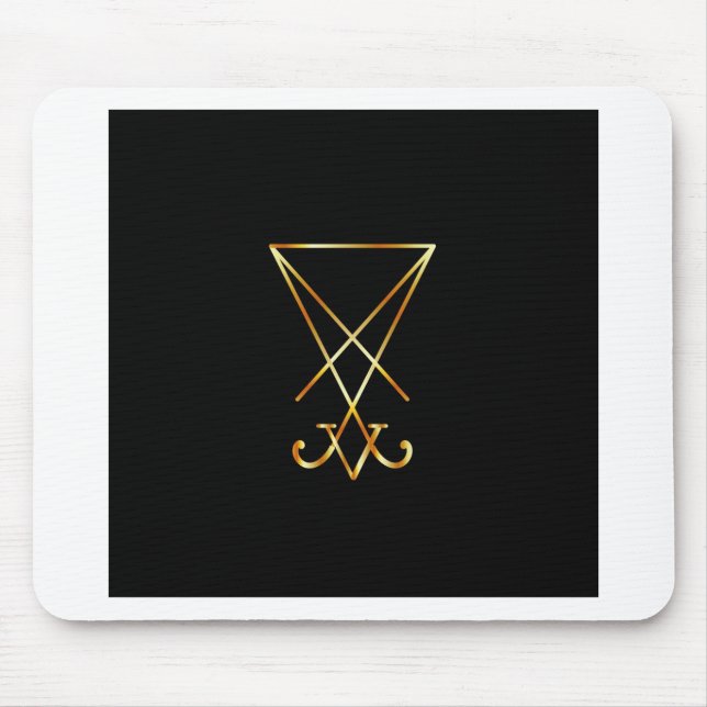 Tapis De Souris Sigil de Lucifer - Un symbole du satanisme (Devant)