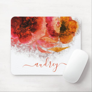 Tapis De Souris signature chic luxueux brillant or floral