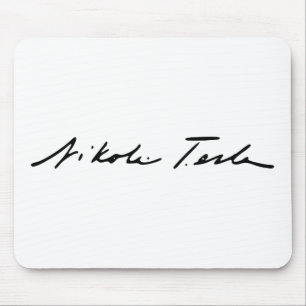 Tapis De Souris Signature de génie Nikola Tesla de l'électricit