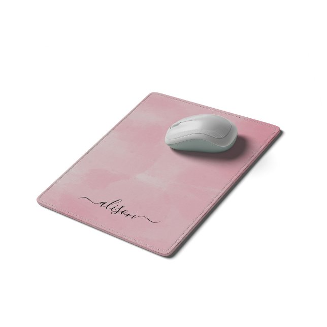 Tapis De Souris Signature personnalisée rose (Créateur téléchargé)