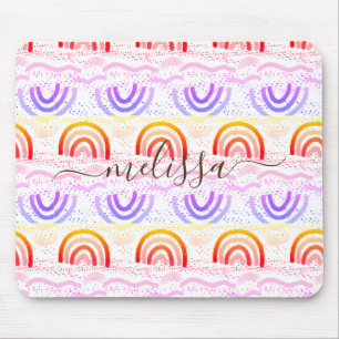 Tapis De Souris Signature stylée motif arc-en-ciel ombré