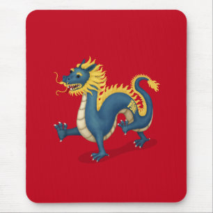 Tapis De Souris SIGNE D'Astrologie Zodiaque Chinois Rouge