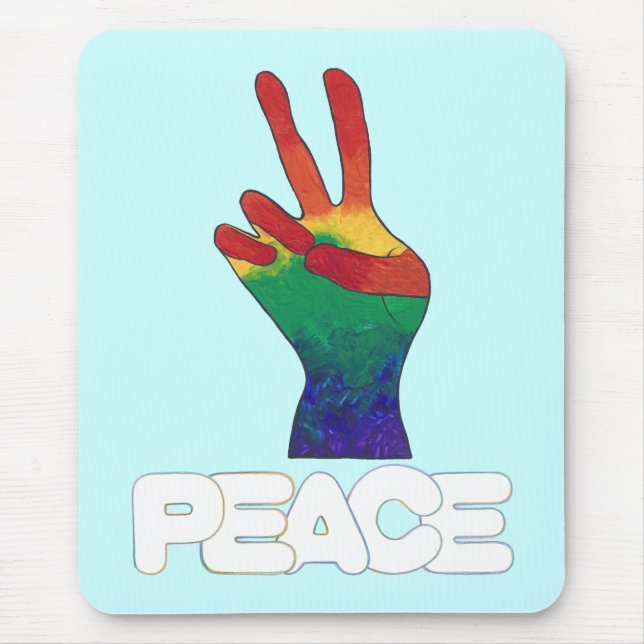 Tapis De Souris Signe de paix arc-en-ciel Abstrait mousepads 2 (Devant)