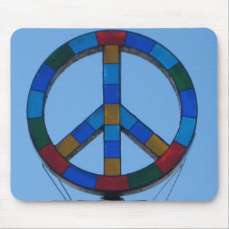 Tapis De Souris Signe de paix de plage d'océan