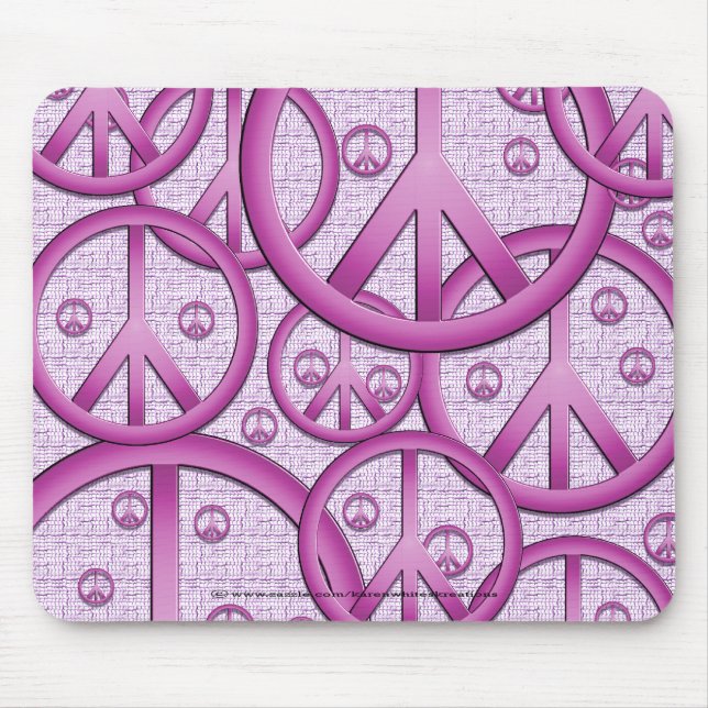 Tapis De Souris Signe de paix pourpre Mousepad (Devant)