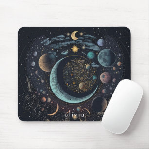 Tapis De Souris signe du zodiaque or et noir 