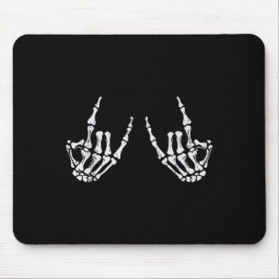 Tapis De Souris Signe main Rocker Rock Skeleton Costume d'Hallowee