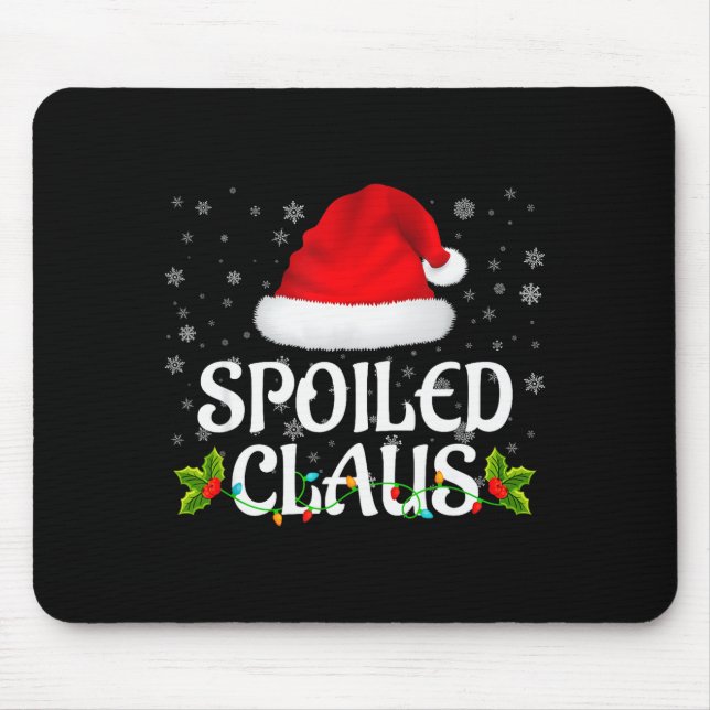 Tapis De Souris Siled Claus Christmas Lights Santa Pajama Family M (Devant)