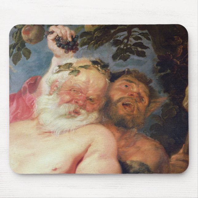 Tapis De Souris Silenus ivre soutenu par des satyres, c.1620 (Devant)