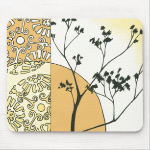 Tapis De Souris Silhouette clairsemée d'arbre par Megan Meagher