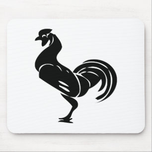 Tapis De Souris Silhouette de coq