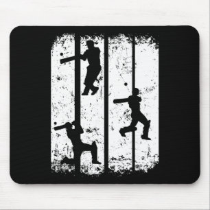 Tapis De Souris Silhouette de cricket - Joueur de cricket Amateur