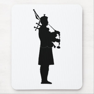 Tapis De Souris Silhouette de joueur de cornemuse