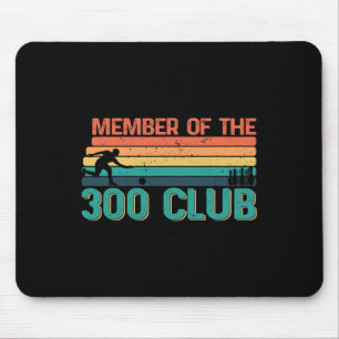 Tapis De Souris Silhouette de joueur de quilles rétro pour membre