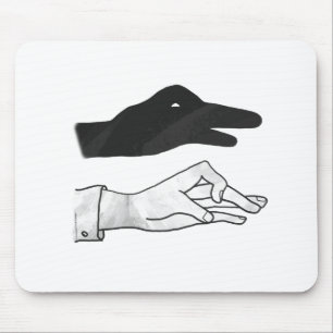 Tapis De Souris Silhouette de main de canard