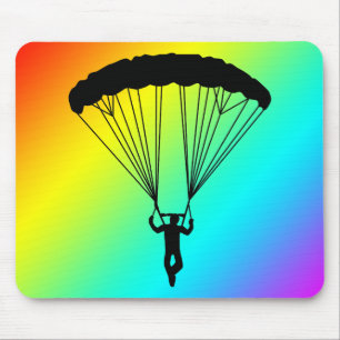 Tapis De Souris silhouette de parachutiste