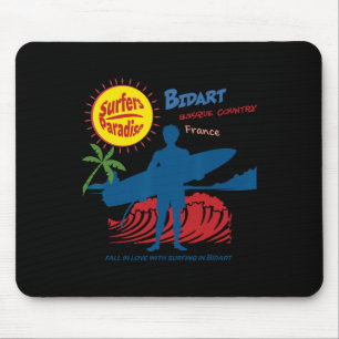Tapis De Souris Silhouette de surfeur Bidart Sque County France