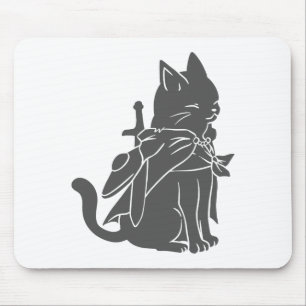 Tapis De Souris Silhouette du chat guerrier - Choisir la couleur a