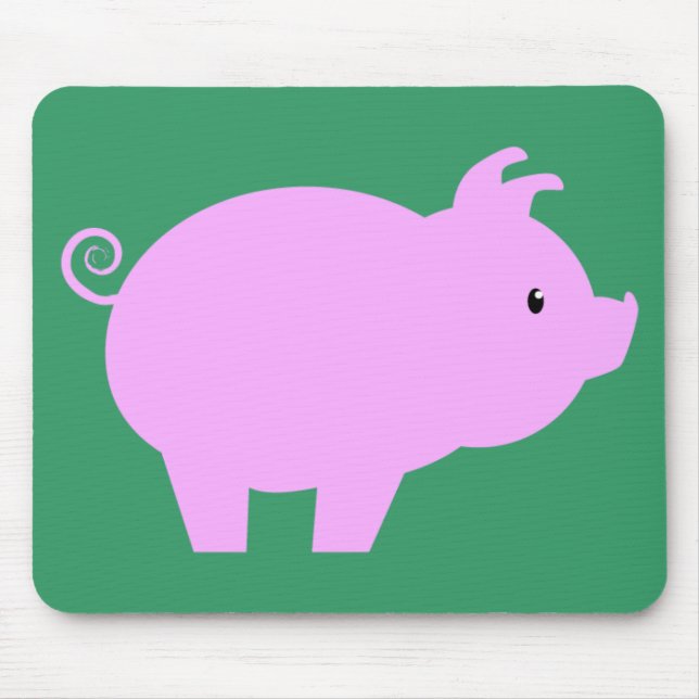 Tapis De Souris Silhouette mignonne de porcelet (Devant)