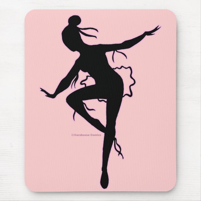 Tapis De Souris Silhouette Mousepad de ballerine de Prima (Devant)