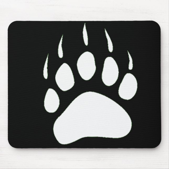 Tapis De Souris Silhouette Mousepad de patte d'ours (Devant)