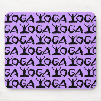 Tapis De Souris Silhouettes de Yoga Carrelées