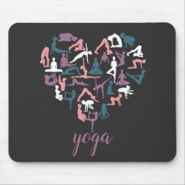 Tapis De Souris Silhouettes de Yoga Love