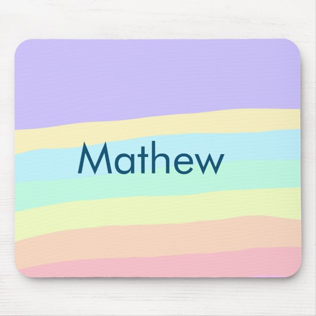 Tapis De Souris simple lettre initiale monogramme ajouter votre no (Devant)