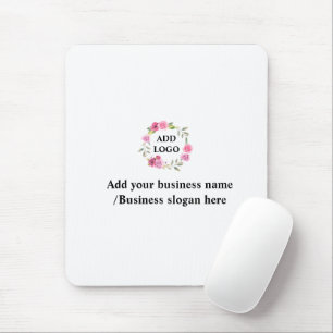 Tapis De Souris Simple logo personnalisé élégant ici entreprise