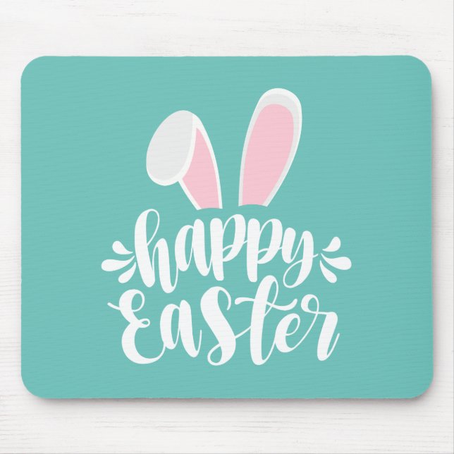 Tapis De Souris Simple Mignonne Lapin Oreilles Joyeuses Pâques | M (Devant)