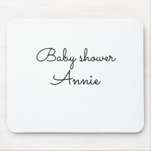 Tapis De Souris simple minimal ajoutez votre nom texte baby shower