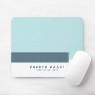 Tapis De Souris Simple moderne Géométrique pastel bleu