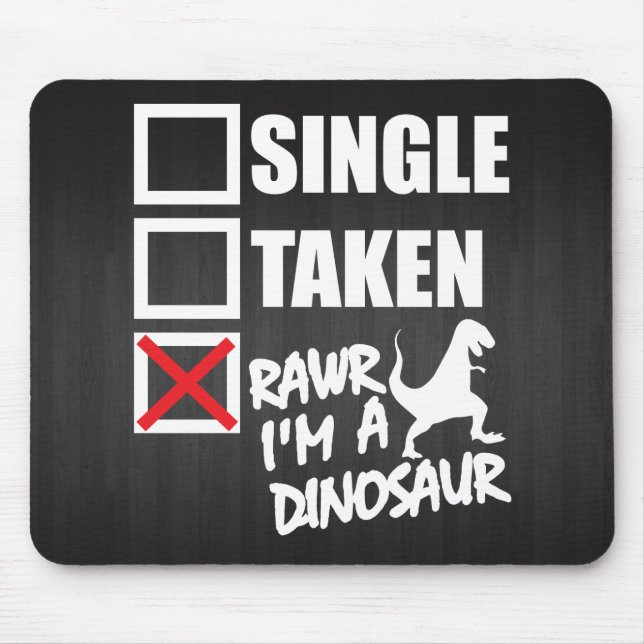 Tapis De Souris Simple. Pris. RAWR Je suis un dinosaure (Devant)