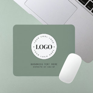 Tapis De Souris Simple Round Business Logo & Text Company Personna
