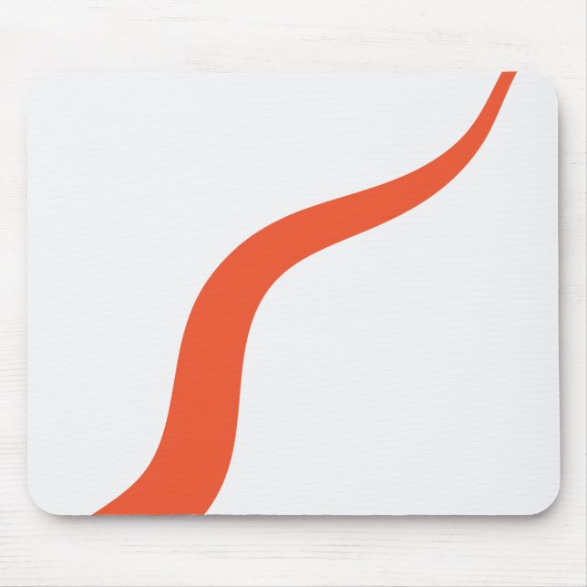 Tapis De Souris Simple Waves 3 - Orange et blanc (Devant)