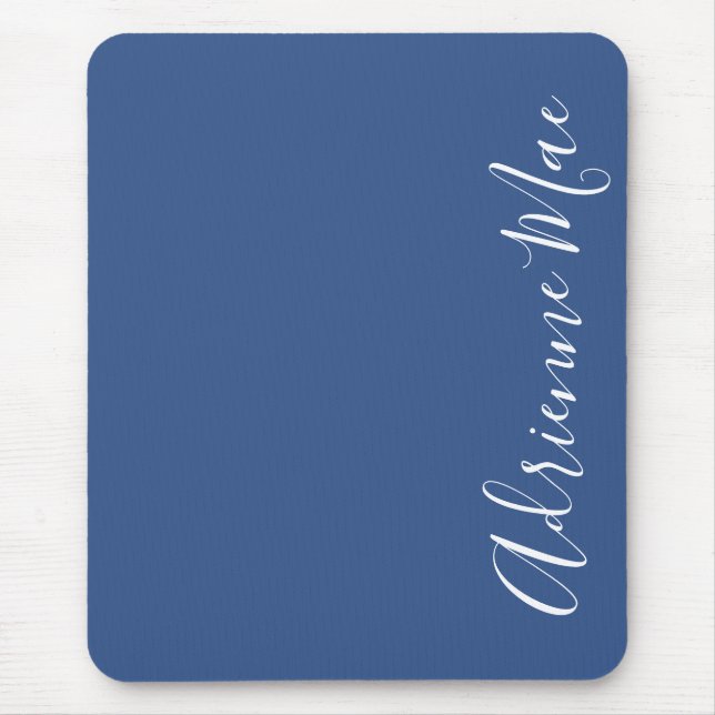 Tapis De Souris Simplement élégant classique bleu personnalisé (Devant)