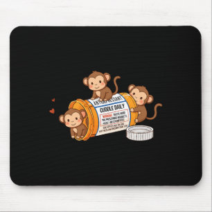 Tapis De Souris Singe drôle antidépresseur Zoo Garçons Filles Enfa