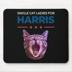 Tapis De Souris Single Cat Ladies For Harris 2024 Political