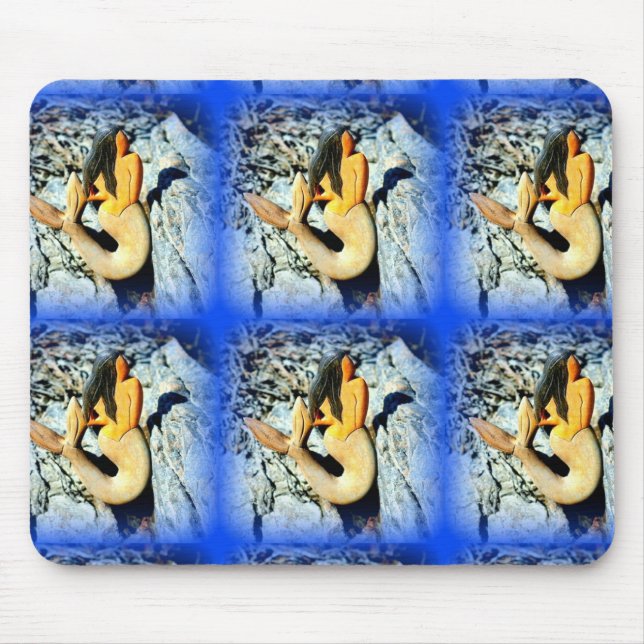 Tapis De Souris sirène à poil noir (Devant)